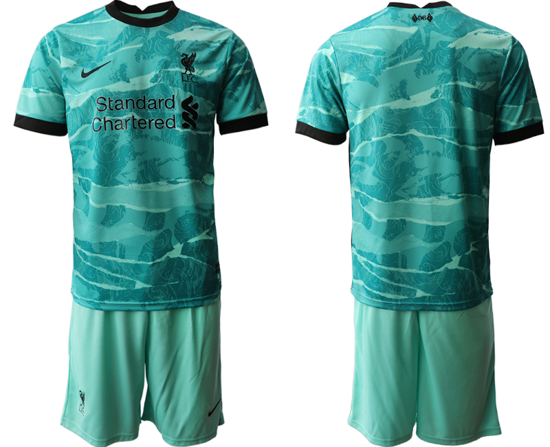 Men 2020-2021 club Liverpool away blank green Soccer Jerseys